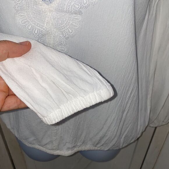 Empress V-Neck Lace Long Sleeve Blouse Size Small - Picture 11 of 12